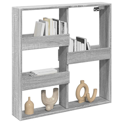 Armoire murale sonoma gris 80x15x80 cm bois d'ingénierie