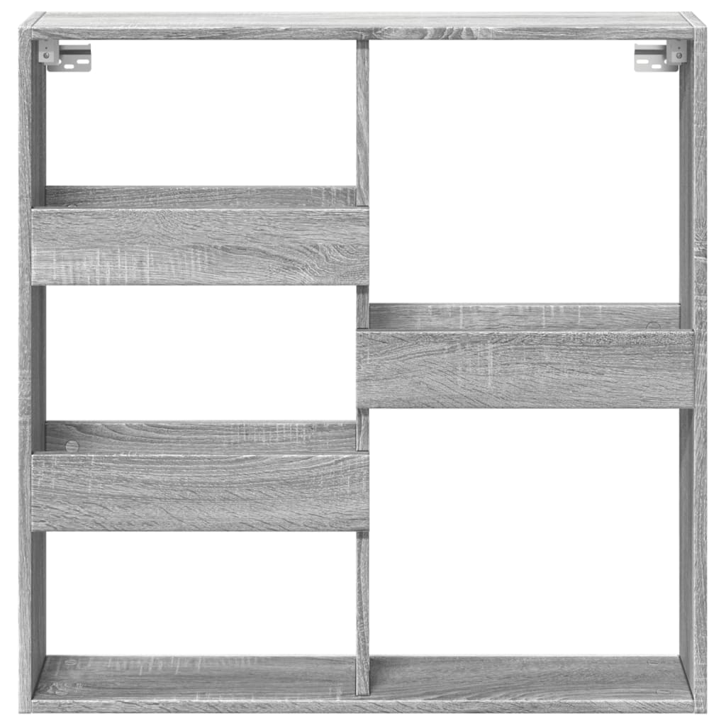 Armoire murale sonoma gris 80x15x80 cm bois d'ingénierie