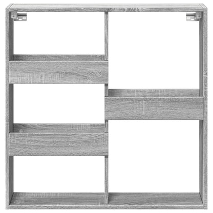 Armoire murale sonoma gris 80x15x80 cm bois d'ingénierie
