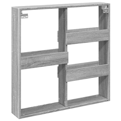 Armoire murale sonoma gris 80x15x80 cm bois d'ingénierie