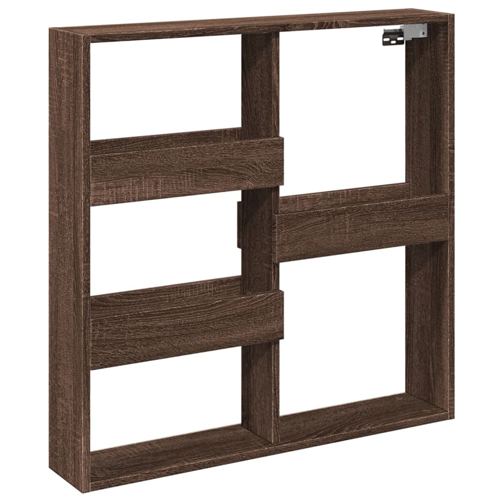 Armoire murale chêne marron 80x15x80 cm bois d'ingénierie
