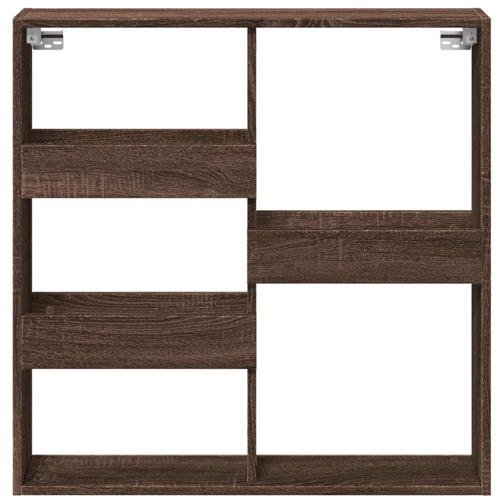 Armoire murale chêne marron 80x15x80 cm bois d'ingénierie