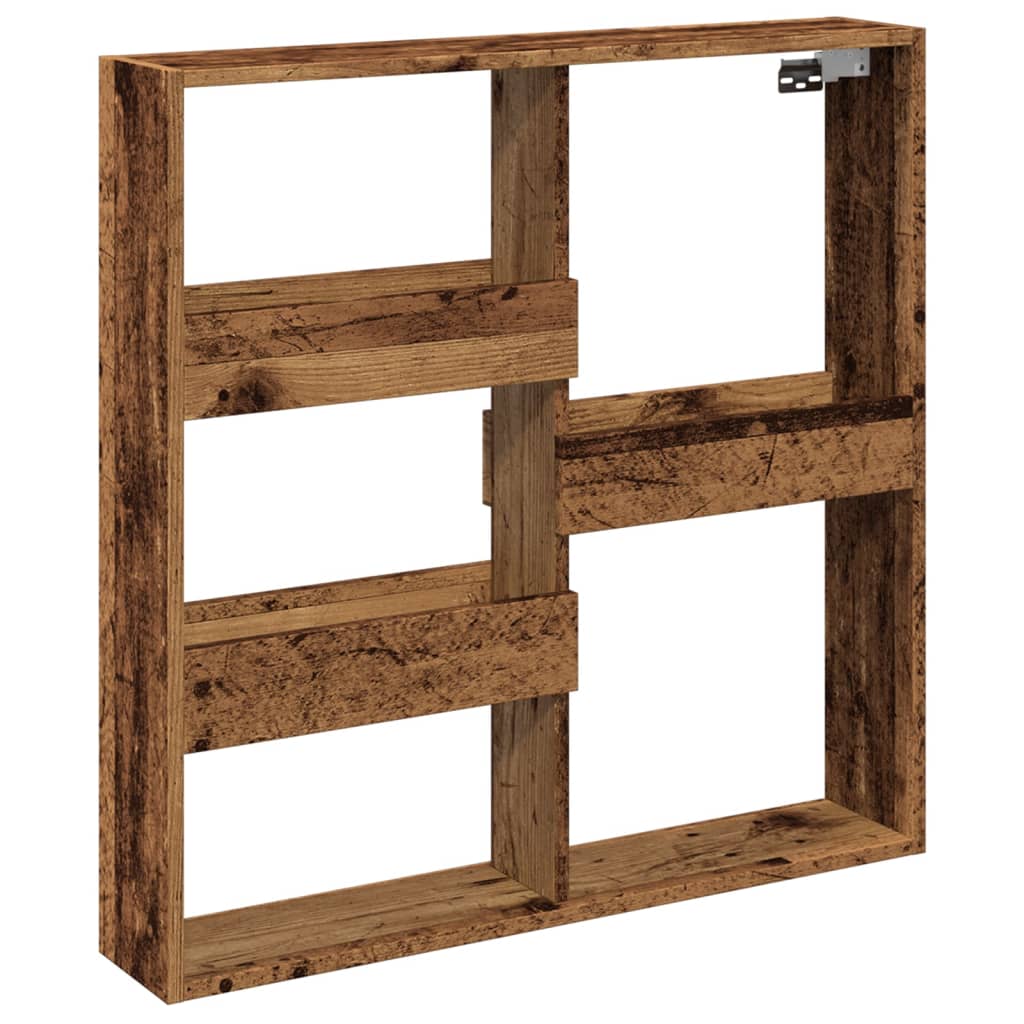 Armoire murale vieux bois 80x15x80 cm bois d'ingénierie
