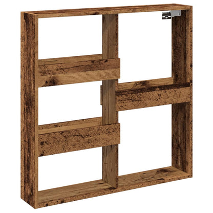 Armoire murale vieux bois 80x15x80 cm bois d'ingénierie