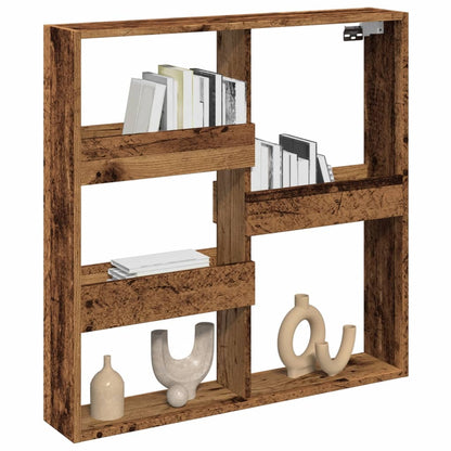 Armoire murale vieux bois 80x15x80 cm bois d'ingénierie
