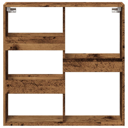 Armoire murale vieux bois 80x15x80 cm bois d'ingénierie