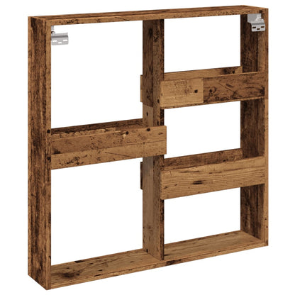 Armoire murale vieux bois 80x15x80 cm bois d'ingénierie