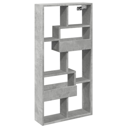 Armoire murale gris béton 50x15x100 cm bois d'ingénierie