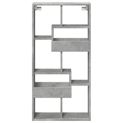 Armoire murale gris béton 50x15x100 cm bois d'ingénierie