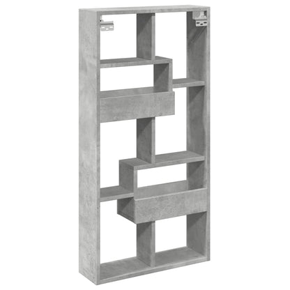 Armoire murale gris béton 50x15x100 cm bois d'ingénierie