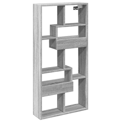 Armoire murale sonoma gris 50x15x100 cm bois d'ingénierie
