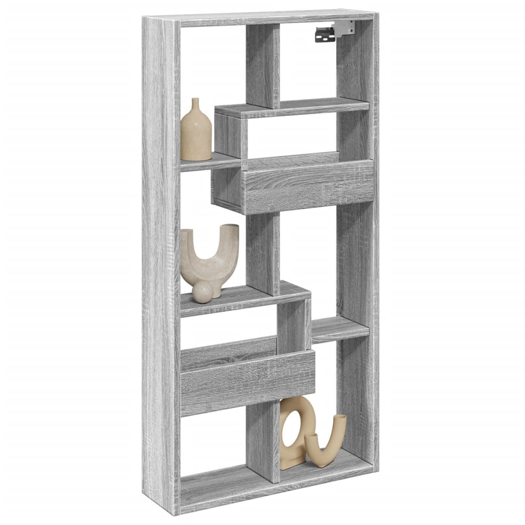 Armoire murale sonoma gris 50x15x100 cm bois d'ingénierie