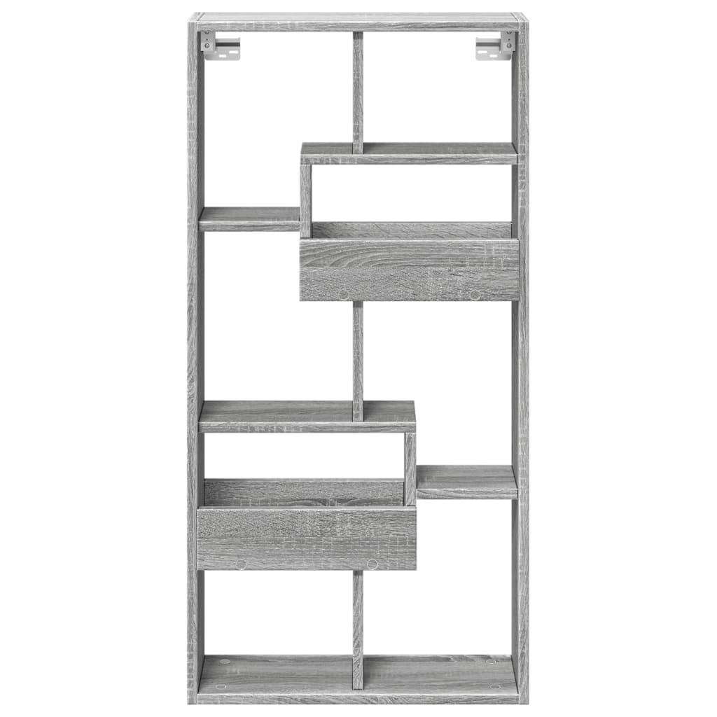 Armoire murale sonoma gris 50x15x100 cm bois d'ingénierie