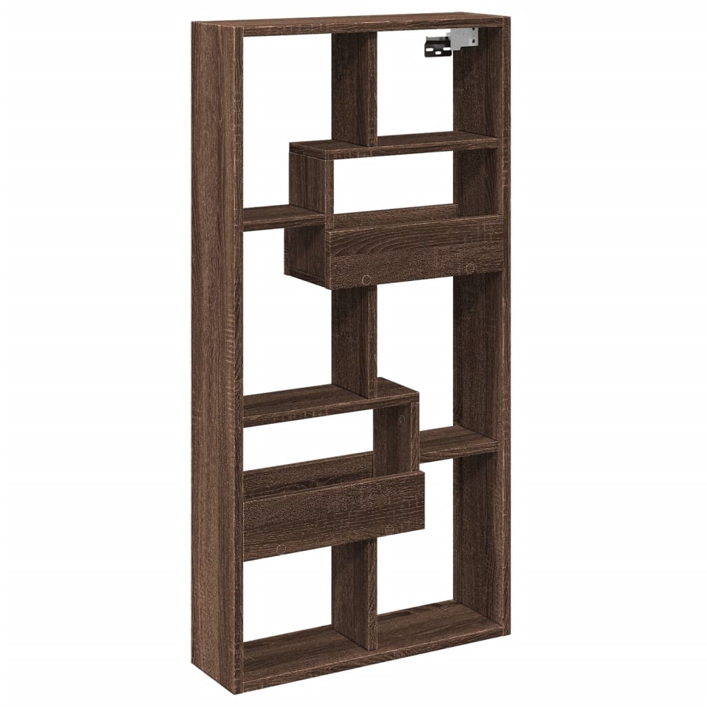 Armoire murale chêne marron 50x15x100 cm bois d'ingénierie
