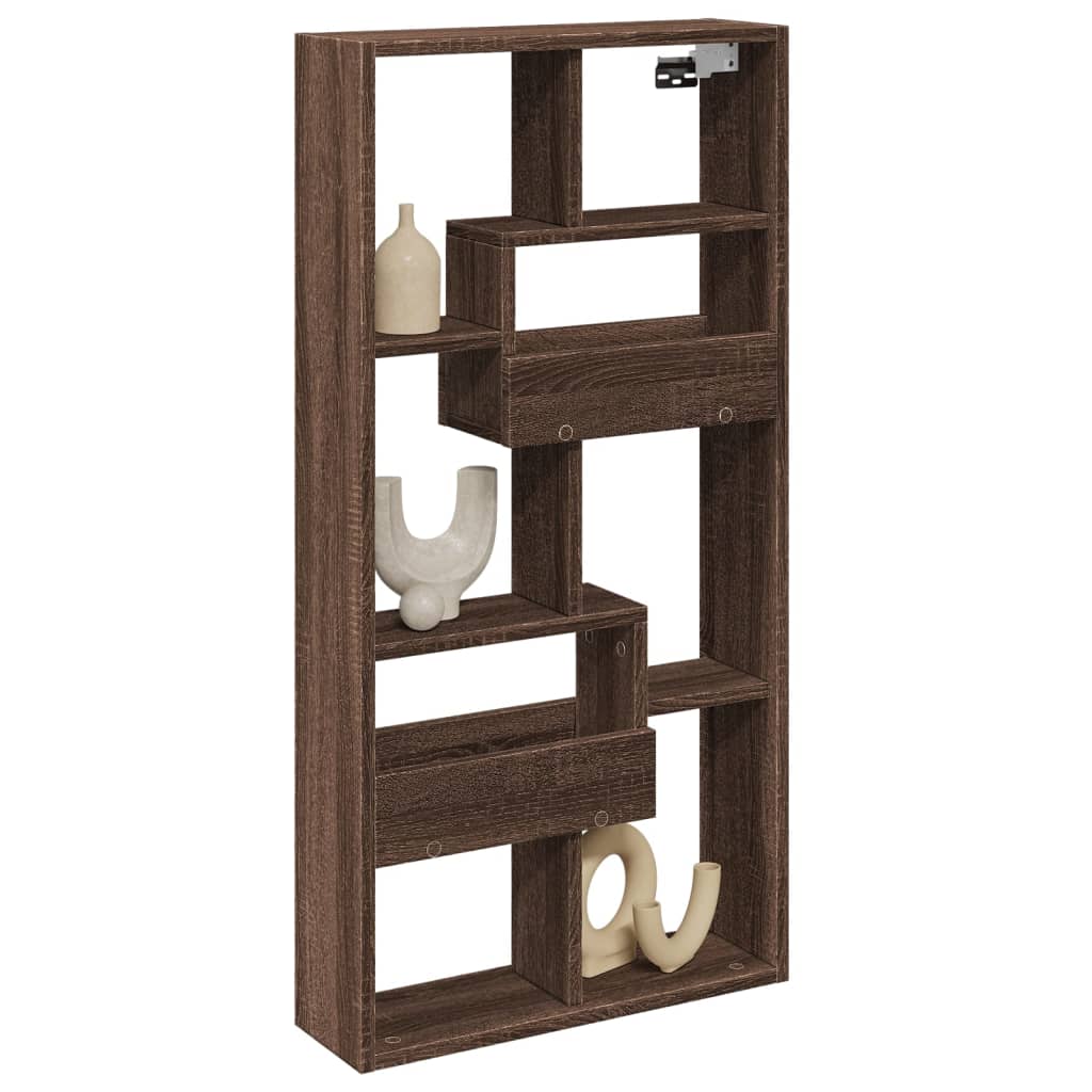 Armoire murale chêne marron 50x15x100 cm bois d'ingénierie