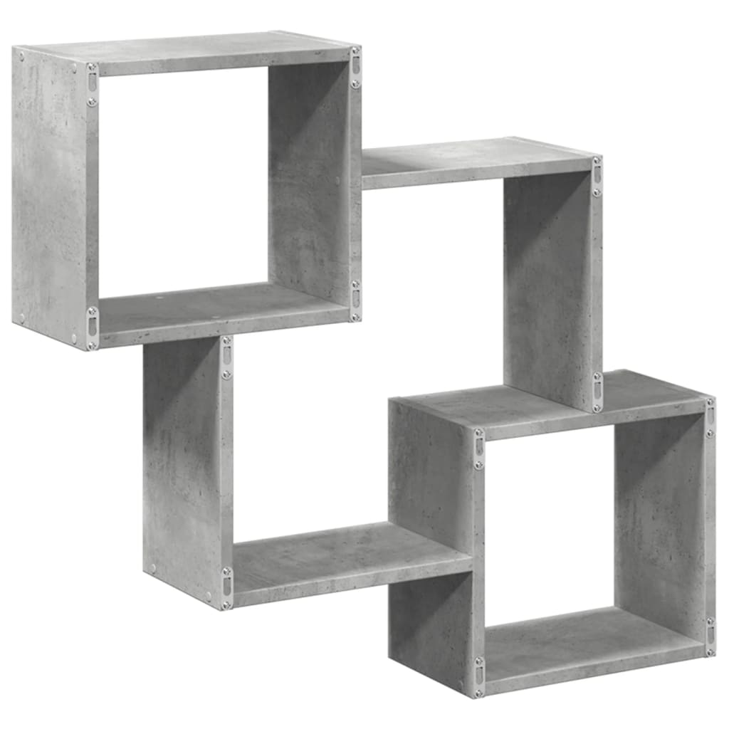 Armoire murale 78x18x71 cm gris béton bois d'ingénierie