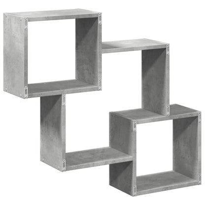 Armoire murale 78x18x71 cm gris béton bois d'ingénierie