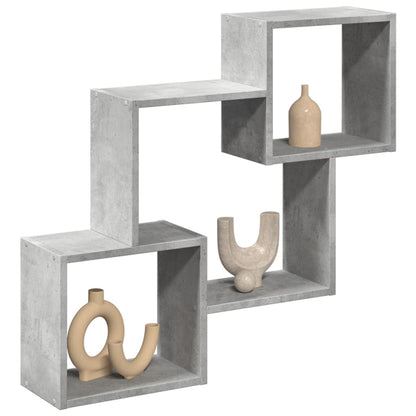 Armoire murale 78x18x71 cm gris béton bois d'ingénierie
