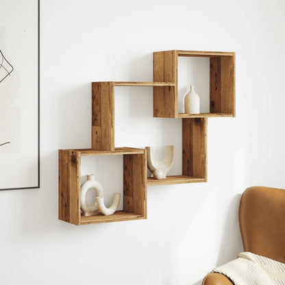 Armoire murale 78x18x71 cm vieux bois bois d'ingénierie