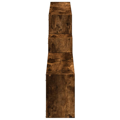 Armoire murale 158x18x53 cm chêne fumé bois d'ingénierie