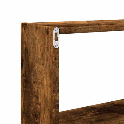 Armoire murale 158x18x53 cm chêne fumé bois d'ingénierie