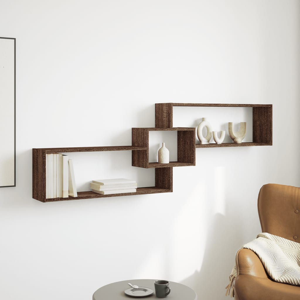 Armoire murale 158x18x53 cm chêne marron bois d'ingénierie