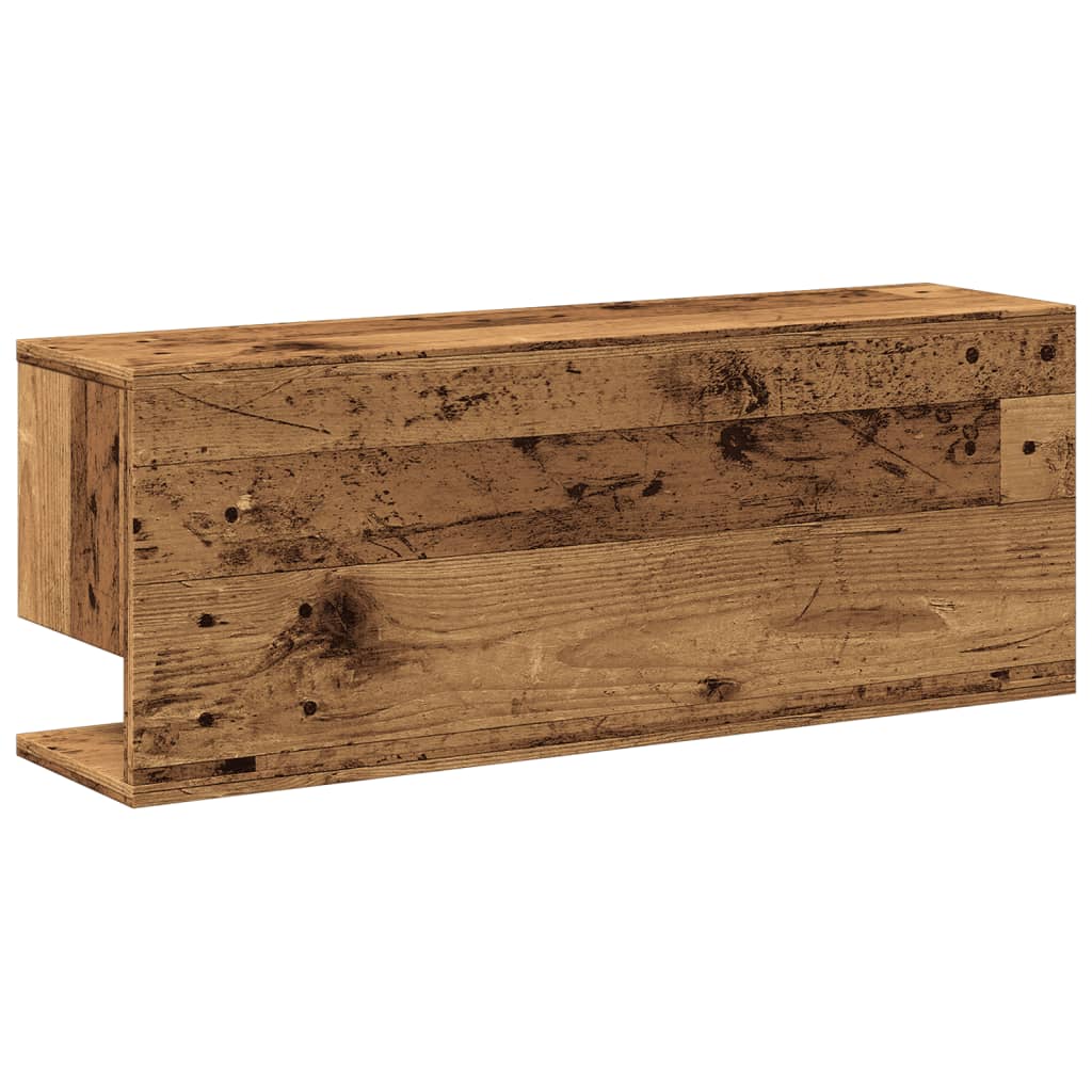Armoire murale 80x20x30 cm vieux bois bois d'ingénierie