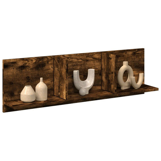 Armoire murale 100x16,5x30 cm chêne fumé bois d'ingénierie