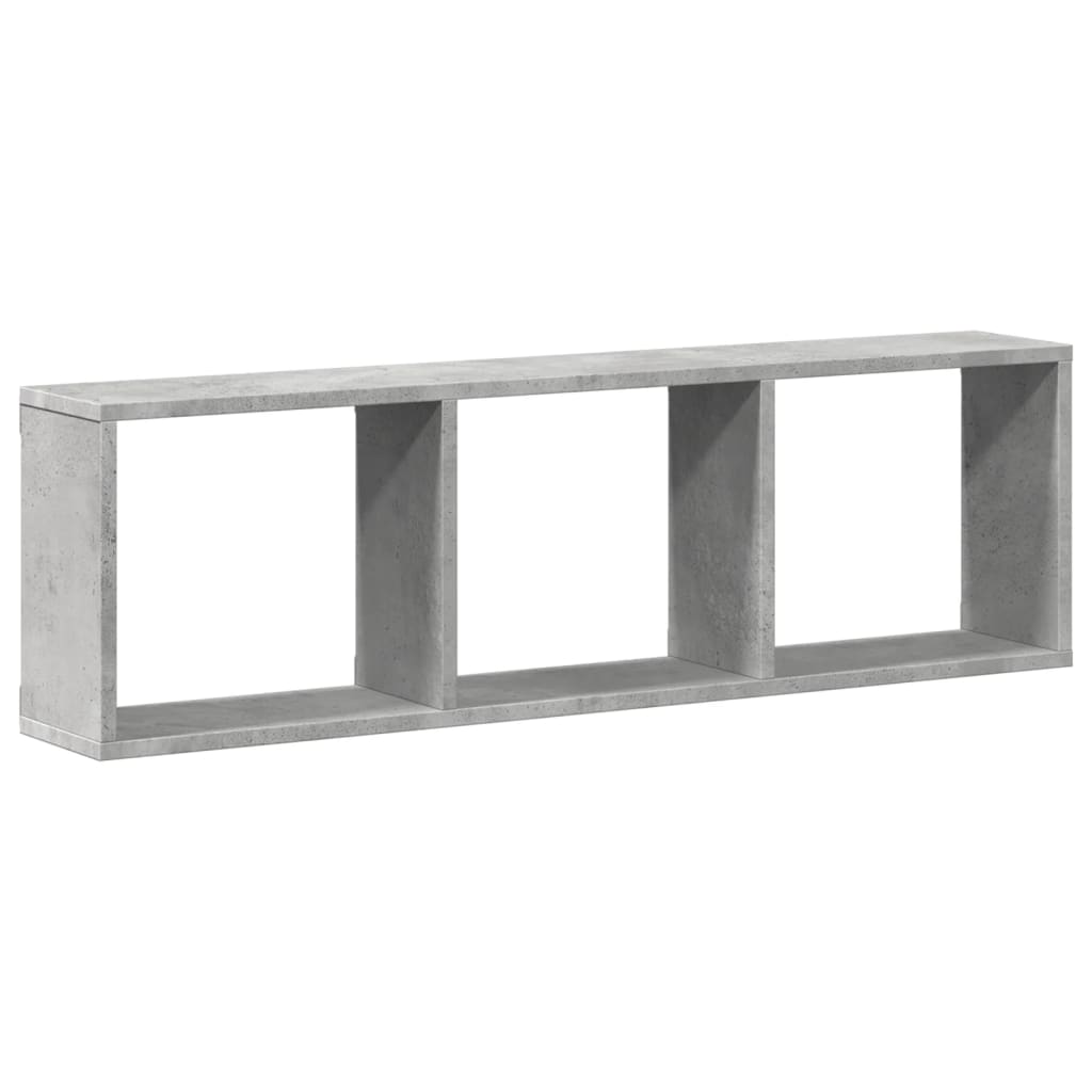 Armoire murale 100x16x30 cm gris béton bois d'ingénierie