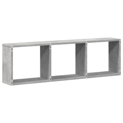 Armoire murale 100x16x30 cm gris béton bois d'ingénierie