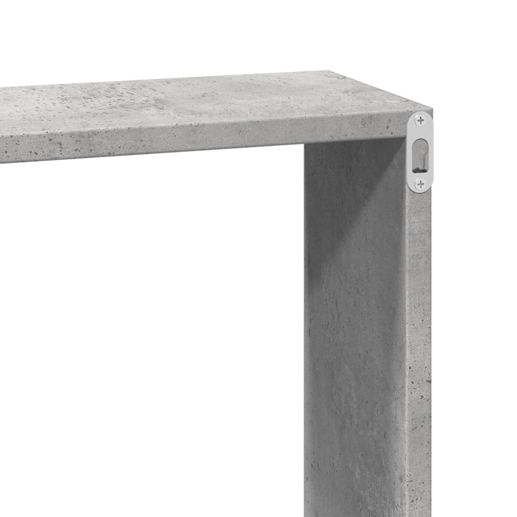 Armoire murale 100x16x30 cm gris béton bois d'ingénierie