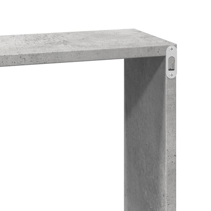 Armoire murale 100x16x30 cm gris béton bois d'ingénierie
