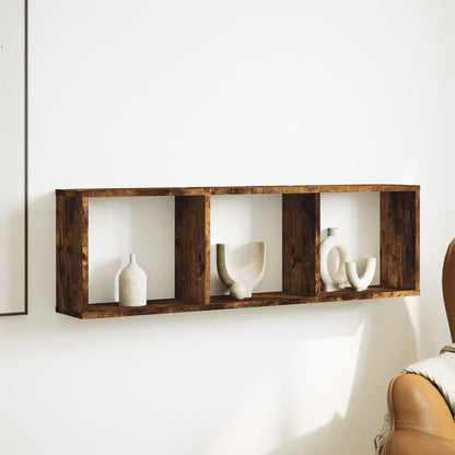 Armoire murale 100x16x30 cm chêne fumé bois d'ingénierie