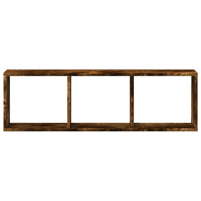 Armoire murale 100x16x30 cm chêne fumé bois d'ingénierie