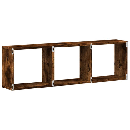 Armoire murale 100x16x30 cm chêne fumé bois d'ingénierie