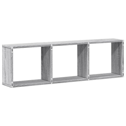 Armoire murale 100x16x30 cm sonoma gris bois d'ingénierie