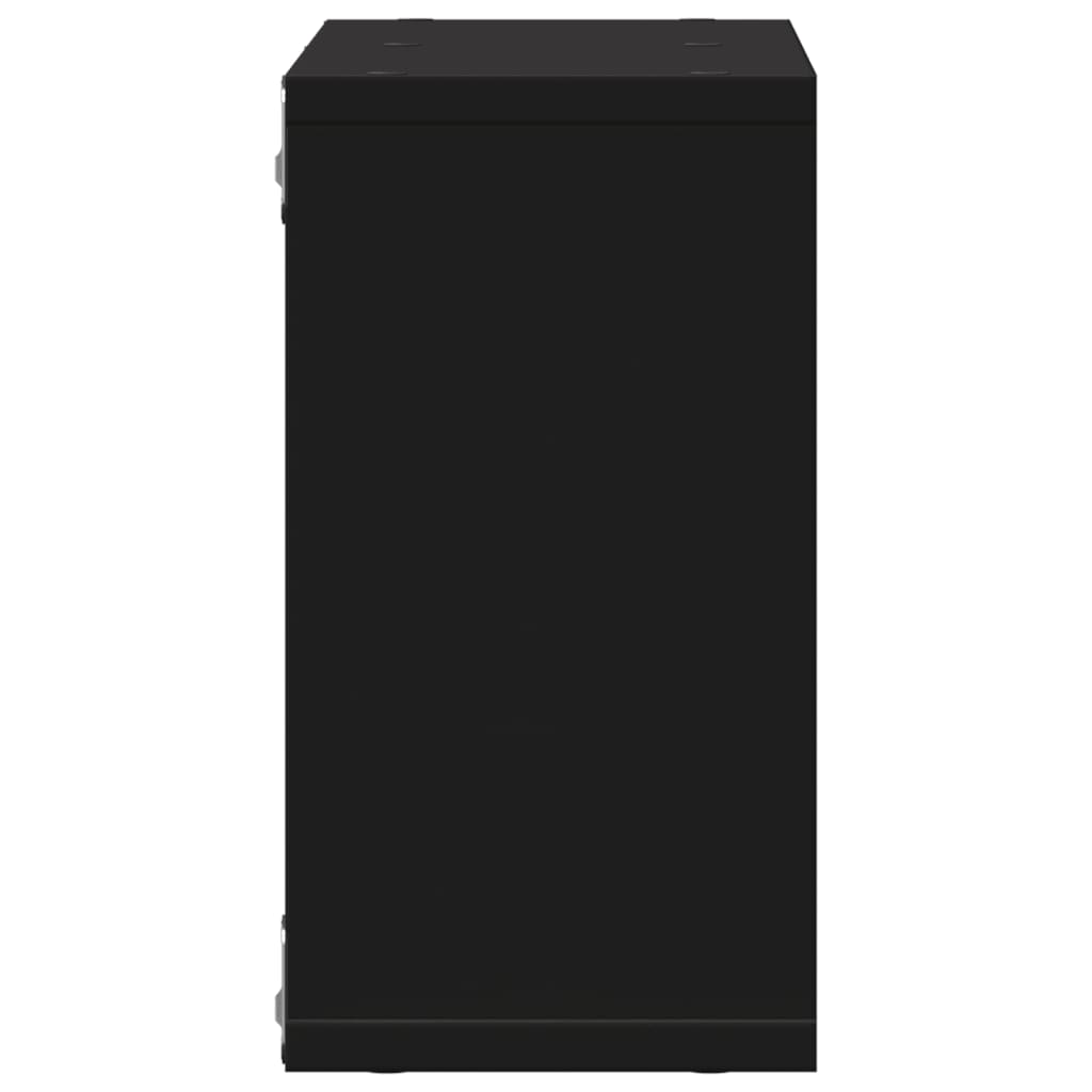 Armoire murale 60x16x30 cm noir bois d'ingénierie