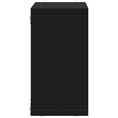 Armoire murale 60x16x30 cm noir bois d'ingénierie