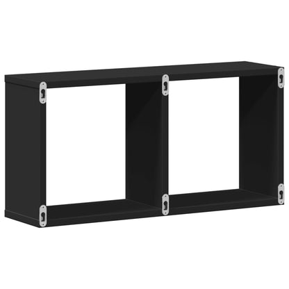 Armoire murale 60x16x30 cm noir bois d'ingénierie