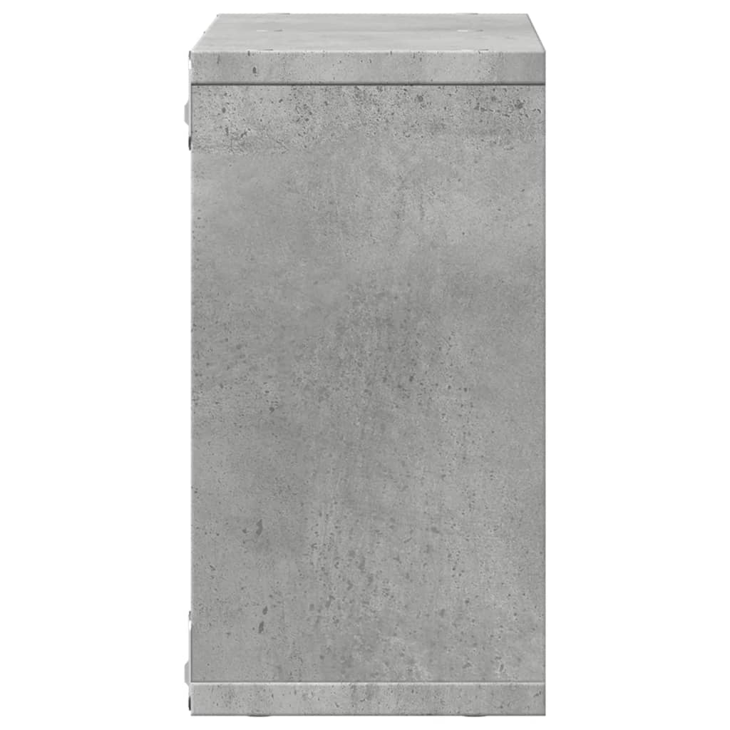 Armoire murale 60x16x30 cm gris béton bois d'ingénierie