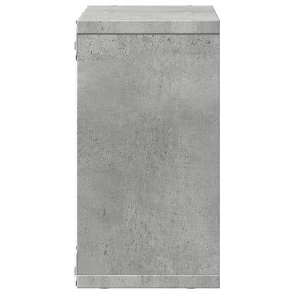 Armoire murale 60x16x30 cm gris béton bois d'ingénierie