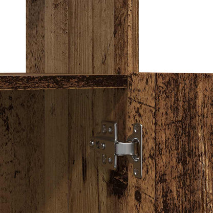 Buffet haut vieux bois 92x33x100 cm bois d'ingénierie