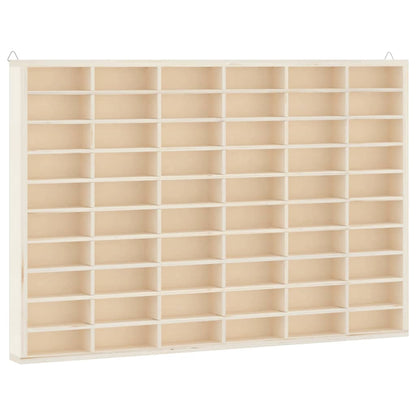 Vitrine de collection en bois avec 60 compartiments