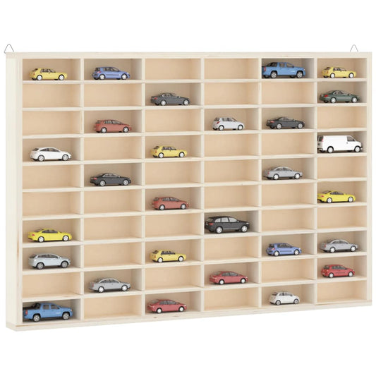 Vitrine de collection en bois avec 60 compartiments