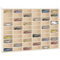 Vitrine de collection en bois avec 60 compartiments