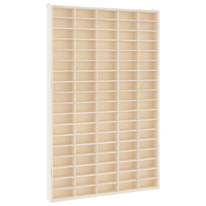 Vitrine de collection en bois avec 90 compartiments