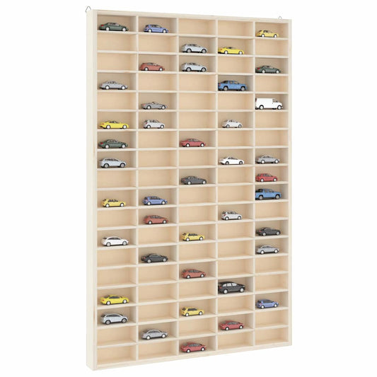 Vitrine de collection en bois avec 90 compartiments