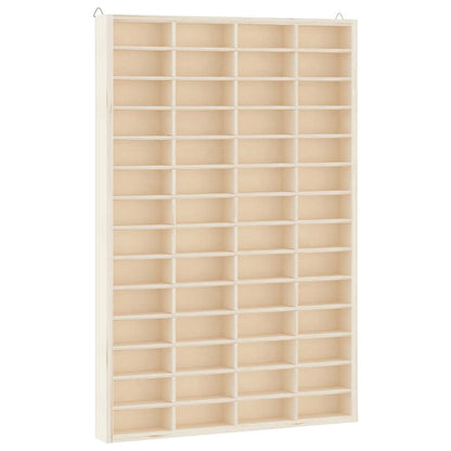 Vitrine de collection en bois avec 56 compartiments