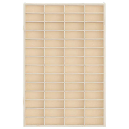 Vitrine de collection en bois avec 56 compartiments