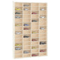 Vitrine de collection en bois avec 56 compartiments
